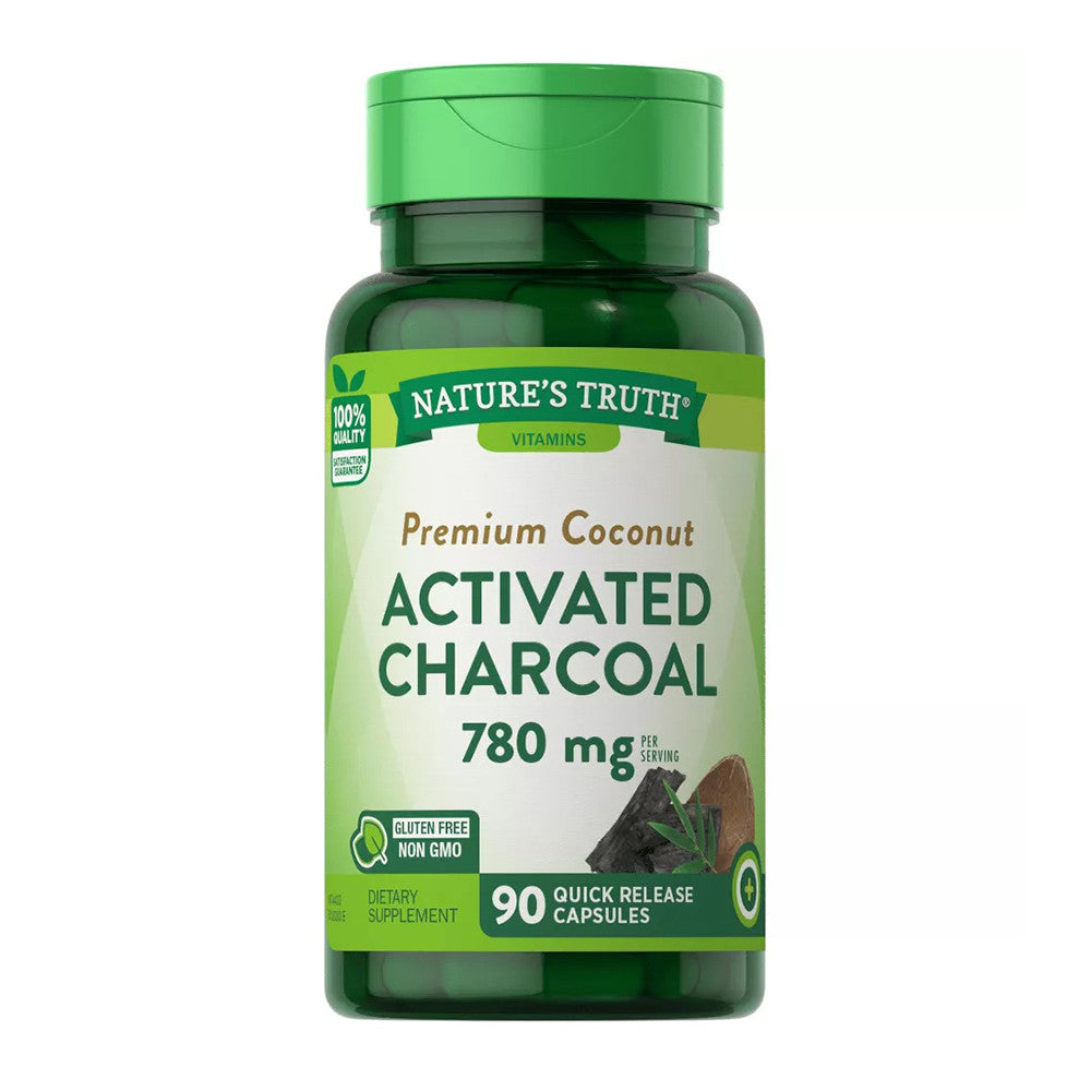 Natures Truth Activated Charcoal Capsules, 90 Ea